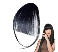Clip In Fringe Human Hair - Wispy Bangs Fringe | Clip In Fringe Real Hairpiece For Women Natural Look Human Hair Add-On With Side Locks Ideal For Daily Wear Events Travel Or For Loved
