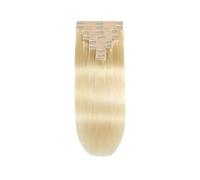 Clip in Hair Extensions 16"-24" Clip in Hair Extensions, Bleach Blonde Hair Extensions Real Human Hair Short Remy Clip in Hair Extensions Human Hair Double Weft for,120g/Set-18inches