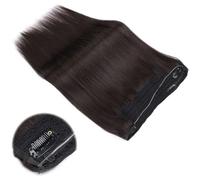Clip in Hair Extensions Human Hair, 100G One Piece Clip in Hair Extensions Straight Hairpiece with Transparent Wire for Women(#613,22INCH/55cm)