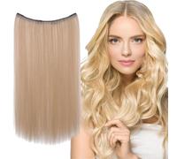 Clip in Hair Extensions | Invisible Wig Piece,20 Inch Long Straight Hairpiece for Women Girls, Stylish Invisible Wig