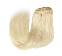 Clip in Hair Extensions Real Human 120g 8pcs Seamless Invisible Remy Per Set with Double Weft Natural Colour for Women Straight 16-26inch Wear and Go(613,24inches)