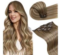 Clip in Hair Extensions Real Human Hair 80g 5pcs 20 Inch #8/16/8