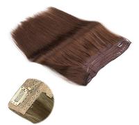 Clip in Hair Extensionshuman Hair, One Piece Clip in Hair Extensions with Invisible Fish Line for Women Straight Hair 100G(#4,24INCH/60cm)