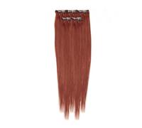 Clip In Hair | Human Hair Extensions | Full Head | 18 Inch Spiced Auburn (Col:32)