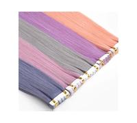 Clip in Hair pieces Extensions 10pcs/pack Tape In Hair Extensions Invisible Adhesive Synthetic Colored Tape In Hair Extension Pink Purple Blue Colorful Hair Hair Extensions Clip in(Pu-orangepink)
