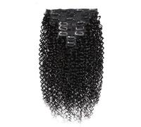 Clip in Hair pieces Extensions 8-26 Inch Human Hair Deep Wave Clip In Hair Extensions Brazilian Clip In 8 Pcs/Set Natural Black Color Clip Ins Remy Hair Hair Extensions Clip in(14inches 120g)