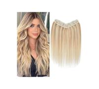 Clip in Hair pieces Extensions Blonde Straight Clip In Extensions 100% Brazilian Human Hair Clip In Hair Extension One Piece Hairpieces With 5 Secure Clips Hair Extensions Clip in(26 inches)