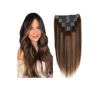 Clip in Hair pieces Extensions Clip In Hair Extensions Remy Human Hair 16-26 Inch Medium Brown Mixed Dark Blonde Clip In Silk Stright Remy Hair Extensions 120g 8Pcs Hair Extensions Clip in(26inches)