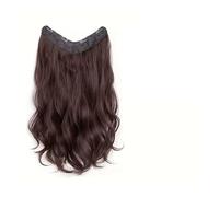 Clip in Hair pieces Extensions Synthetic Long Wavy U-shaped Clip In Hair Extensions 16Inch/20Inch/24inch Clip On Hair Extensions For Women Hair Accessories Hair Extensions Clip in(Dark Brown,24inches)