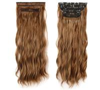 Clip in Hairs Extensions,4Pcs 16 inch Curly Hair Extension, Short Soft Natural Hairpiece Lace Weft Curlys Wave for Women(6H24)