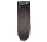 Clip in Human Hair Extensions, 6PCS 100g Invisible PU Skin Weft Natural Black Virgin Hair for Women(Straight,30cm)