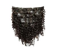 Clip In Human Hair Extensions, 7Pcs Curly Virgin Human Hair for Women(30inch)