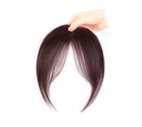 Clip in Human Hair French Bangs Extension Fake Fringe, Real Human Hair 360° For Women with Pieces Thi Wispy Bangs Fake Cover