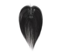Clip In Natural Synthetic Hair Bangs Fringe Hair Pieces, Seamless Hair Toppers Wigs with Bangs(Natural Black)
