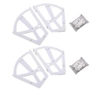 Clip in Shoe Cabinet Rack Parts, White DOUBLE LAYER | ABS Tilt Out Side Frame Hardware with 4 Piece Set for Vertical Storage and Entryway Order