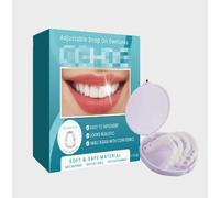 Clip-in Snap-On Veneers Teeth 2 Set Upper and Lower False Teeth | Adjustable Fit, Temporary Smile, Missing & Crooked Teeth, Men & Women, Cosmetic Enhancement