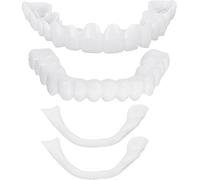 Clip in Veneers - Instant Smile Teeth Veneers for Gaps, Cosmetic Fake Teeth with Storage Case, Snap on Dentures for A Confident Smile,Christmas Party, Wedding, Men & Women