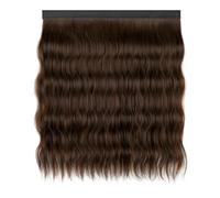 Clip-In Wig Piece Water Wave Long Curly Hair 55cm Detachable Hair Extension for Hats Multiple Colors(Light brown)