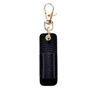 Clip Keychain Pencil Case - Portable Leather Holder with Metal Buckle, Compact Fountain Clip Organizer, Smooth Texture Protective Sleeve | Everyday Writing Tool Storage for Office Nurse Te