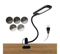 Clip Lights,USB Powered Clip On LED Desk Lamp,Eye Caring Dimmable 8w Bedside Book Light for Reading in Bed,40cm Long Gooseneck Clamp Lamp for Dorm/Lash/Gaming/Puzzle Art Drawing(Adapter Included)