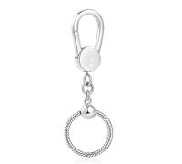 Clip Lock Keyring Charm Carrier Pendant 925 Silver Compatible with Pandora Charms, Silver Chain Bracelet, Trollbeads, Chamilia and Biagi.…