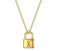 Clip Lock Necklace Personalized Lock Necklace Engraved Padlock Initial Necklace Minimalist Lock Necklaces Gift for Her
