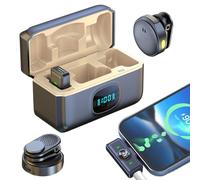 Clip Microphone Wireless | Small Microphone for Recording | Noise Cancelling Speaker for Lapel Social Filming Live Video Media Record