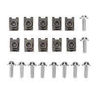Clip Nut M5 Mounting Nut 5 * 16MM Motorcycle Fairing Kit Screw Spire Speed Fastener Clip Nut (Silver)