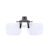 Clip-On 2X Magnifier Hands-Free Eyeglass for Reading, Electronics, Watch Repair, Needlework, and Crafts - Portable