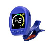 Clip on 360 Degree Swivels Digital Electronic Tuner with Metronome Function Acoustic Guitar Bass Violin Ukulele Color Screen Display Portable Guitar with Rotating Clip