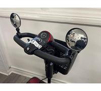 Clip-On Adjustable Round Rear View Mirrors for Mobility Scooters, Waterproof, Lightweight, Compatible with Pride GoGo Elite Traveller Models