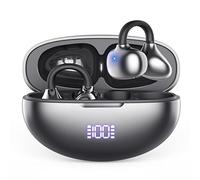 Clip on AI Translation Bluetooth Earbuds 144 Language Translation Headphones 4-in-1 Translator Headsets，50H play，Sports Bone Conduction Earphones Suitable for Small Ears and Eyeglass Wearers5