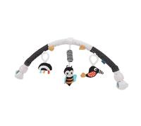 Clip On Arch Mobile Stimulating Baby Senses Developing Motor Skills Crib Bouncer Bassinet Toy for Stroller Soft Plush Material Lightweight Safe Design (Honeybee)