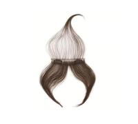 Clip-on Bangs 100% Human Hair Straight Full Hand Crochet Bangs Wig Universal for Skin Colors(Mocha)