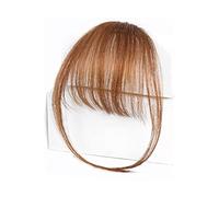 Clip-on Bangs Clip in Air Bangs Synthetic Hair Extensions One Piece in Fringe Natural Flat with Temples Thin Fake Fringes Invisible Neat Bang Accessories for Women Girls(Light brown)
