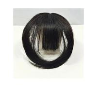 Clip-on Bangs Clip in Bangs 100% Human Hair Fringe on Extensions Daily Party French In Thick(Nature color)