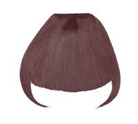 Clip On Bangs Fake Clip in Fringe One Piece Girls False Front Fringe Hair Bangs Cute Hairpieces Straight For Women Beauty - Dark Auburn
