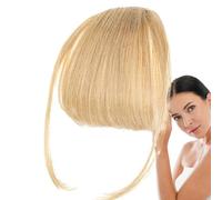 Clip On Bangs Human Hair - Bang Clip In Hair Extensions | French Bangs Clip On Hair Bangs Extensions | Natural Color Fringe Hairpieces, Stylish Neat Bangs Hair Extension For Girls, Women
