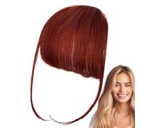 Clip On Bangs Human Hair - Bang Clip In Hair Extensions | French Bangs Clip On Hair Bangs Extensions | Natural Color Fringe Hairpieces, Stylish Neat Bangs Hair Extension For Girls, Women