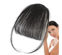 Clip On Bangs Human Hair - Bang Clip In Hair Extensions | French Bangs Clip On Hair Bangs Extensions | Natural Color Fringe Hairpieces, Stylish Neat Bangs Hair Extension For Girls, Women