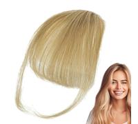 Clip On Bangs Human Hair - Bang Clip In Hair Extensions | French Bangs Clip On Hair Bangs Extensions | Natural Color Fringe Hairpieces, Stylish Neat Bangs Hair Extension For Girls, Women