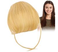 Clip On Bangs Human Hair - Bang Clip In Hair Extensions | French Bangs Clip On Hair Bangs Extensions | Natural Color Fringe Hairpieces, Stylish Neat Bangs Hair Extension For Girls, Women