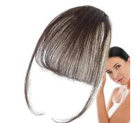 Clip On Bangs Human Hair - Bang Clip In Hair Extensions | French Bangs Clip On Hair Bangs Extensions | Natural Color Fringe Hairpieces, Stylish Neat Bangs Hair Extension For Girls, Women