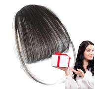 Clip On Bangs Human Hair - Premium Quality Extensions System Technology, Advanced Neat French Design Construction, Professional Realistic Fake Fringe Hairpiece Creation | Stylish Instant Transformati