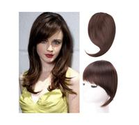 Clip-on Bangs Synthetic Bangs Hairpiece Clip in the Front Side Fake Fringe Hair Extensions Blonde(4)