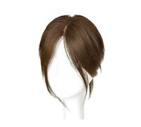 Clip-on Bangs Wig Pieces for Women Simulated Hair Head Natural and Fluffy Eight Shaped Bangs Light and Thin(Light Brown)