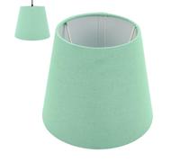 Clip on Barrel Drum Lamp Shades for E14 Table Floor Lamp Cover | Teal Lampshade, Soft Light Lampshade, Iron Cloth Build, Home and Ceiling Pendant Use