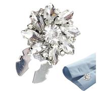 Clip On Button Covers | Elegant Button Cover for Shirt Crystal Embellishments | Trendy Formal Attend Accessories Clothing Decoration for Women