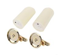 Clip On Candles For Christmas Trees, Safe Flameless LED Candles With Realistic 3D Flickering Flame For Christmas Trees Holiday Decor(Golden)