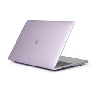 Clip on Case Compatible with MacBook Pro 15 2019 2018 2017 2016 A1990/A1707, Transparent Hard Shell Protective Cover,Purple
